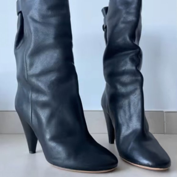 AMAZING CONDITION Isabel Marant Lakfee Leather Black Boots - Picture 2 of 6